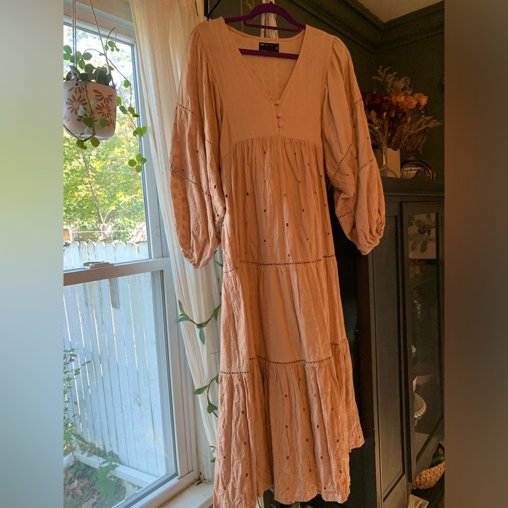 ASOS blush/peach Balloon Sleeve Dress